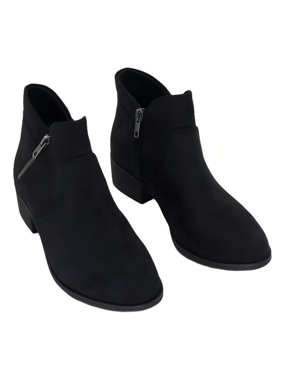 Style Co Women's Ameliaa Block Heel Boot Black Beauty Micro Size 7M